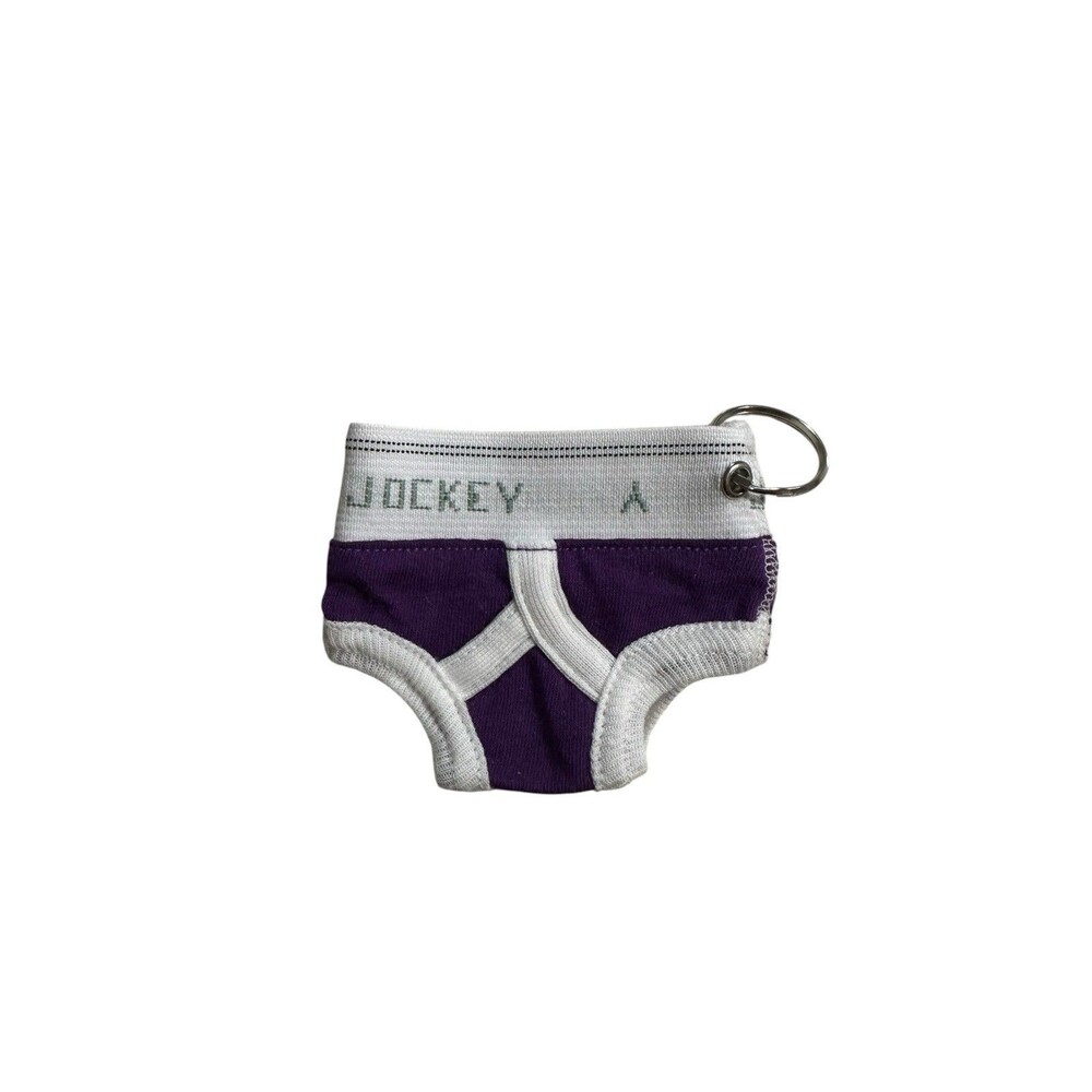 New Jockey Classic Brief Mini Keychain - Tiny Purple Cotton Underwear - NWOT